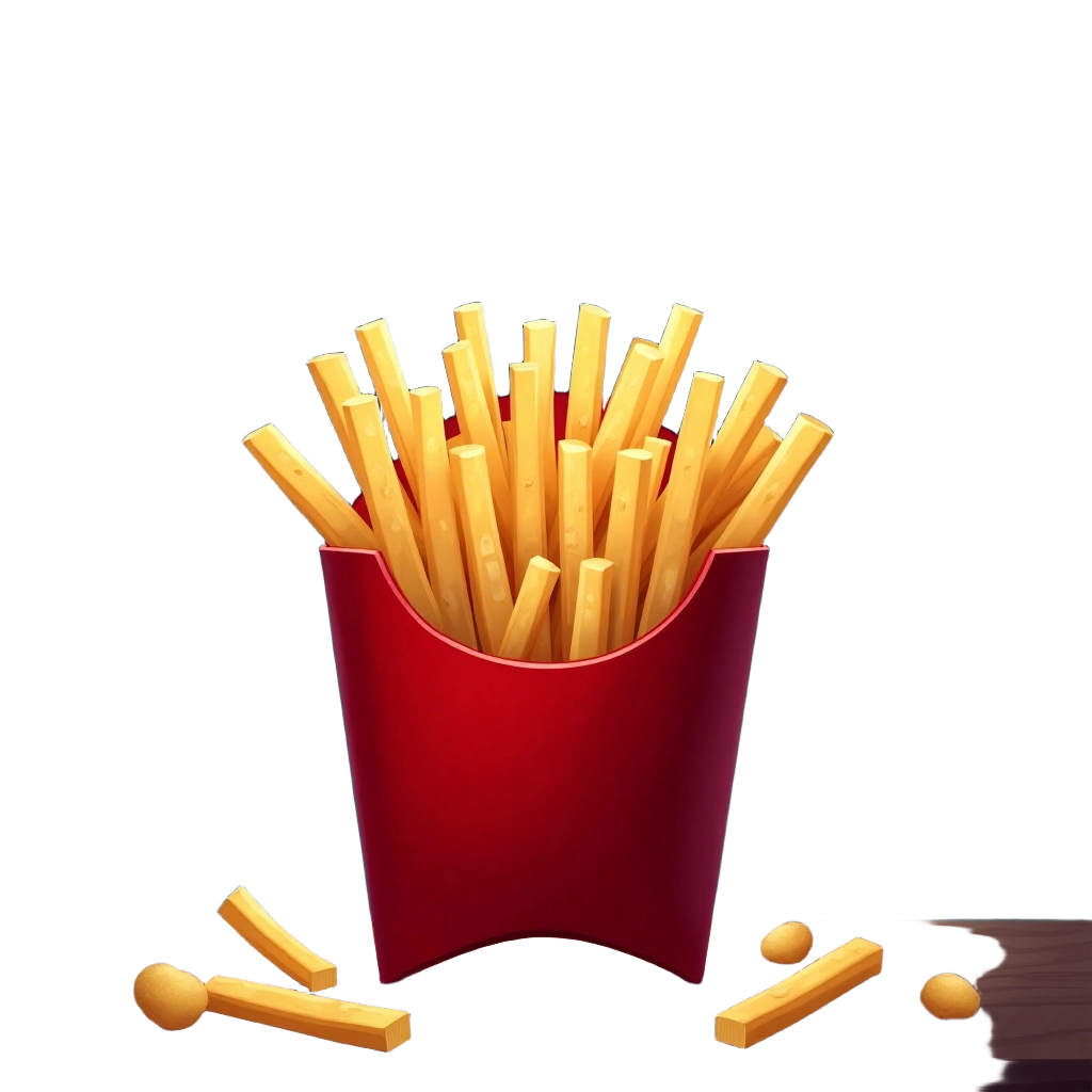 French Fries in a Red Box